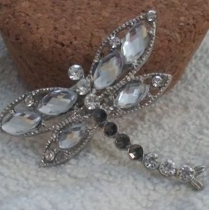 Dragonfly Silver Brooch